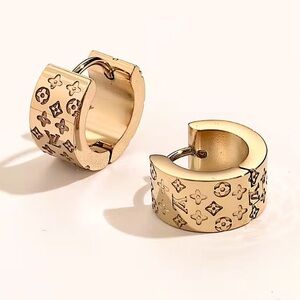 Rose Gold Hoop Minimalist Luxury Earrings